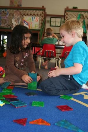 Kidspace kids playing with blocks